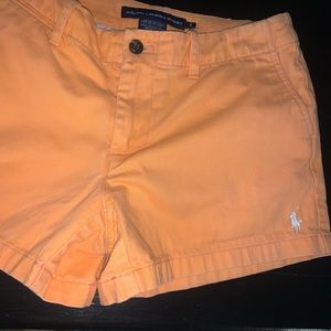 Ralph Lauren orange polo shorts women